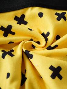 Felix The Cat X SHEIN 2pcs Women Cute Cartoon Letter Graphic Contrast Binding Comfortable Briefs - Black and White - View 5