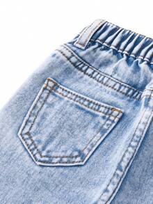 Playful Pals Infant/Toddler Boys' Cotton Elastic Waist Cargo Pocket Casual Pants - Light Wash - View 8