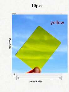 10片透明亚克力板，可用于替换相框玻璃、展示物品、绘画、DIY工艺品、婚礼和生日派对座位卡装饰、情人节、情人节婚礼、生日 - 黃色 - 查看 5