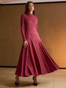MOTF PREMIUM TEXTURED KNIT DRESS - Rose Red - View 4
