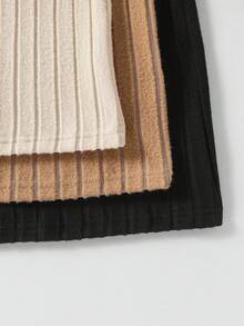 SHEIN 3pcs/Set Teen GirlBrushed Ribbed T-Shirts - Coffee Brown - View 7