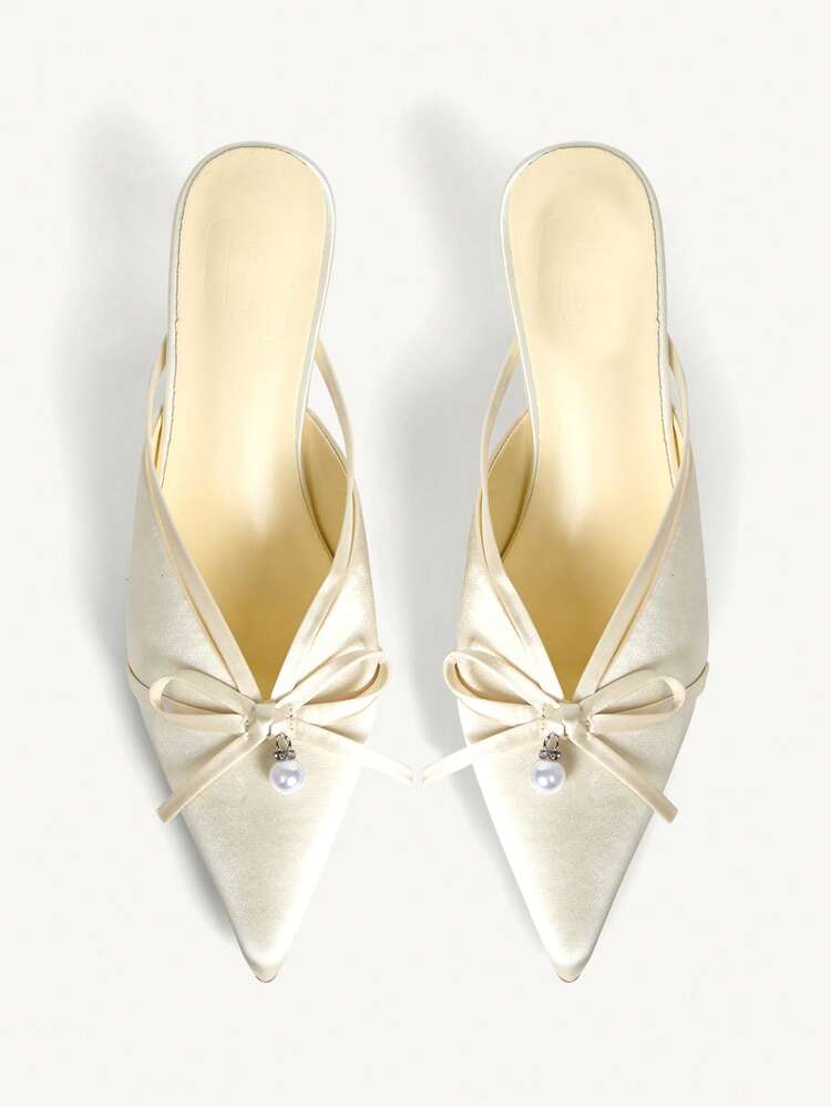 CUCCOO CHICEST Women's Fashionable & Elegant Commuter Pumps With Bow Decor, Pointed Toe Valentine's Day