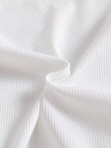 Elladie kids 两件套：女童时尚白色碎花串珠圆领背心和弹力腰带玫红色修身短裤，适合生日、度假、派对、夏季穿着 - 藍色 - 查看 4