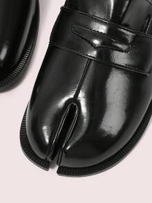 CUCCOO DOLLMOD Women's Black Round Toe Flat Mary Jane Tabi Split Toe Shoes, Low Heel, Campus Style For Christmas - Black - View 6