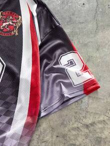 AXEPEAK Áo thun nam rộng rãi thoáng khí in họa tiết gradient - Nhiều màu - Xem 4