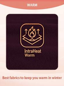 SHEIN EZwear Maglietta a manica lunga aderente con collo alto, termica e imbottita, adatta per l'autunno/inverno, disponibile in taglie comode - Viola rosso - Visualizzare 5