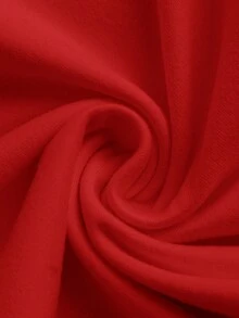 SHEIN EZwear 两件装黑色和红色女士休闲修身长袖T恤，适合秋冬季穿着 - 彩色 - 查看 5