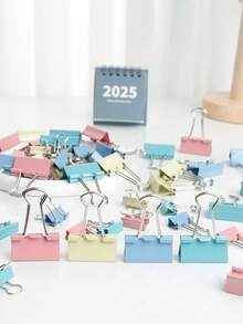 40 Pcs Small Binder Clips, Assorted Colors Mini Paper Clips For Office School Document Organization - Multicolor - View 7