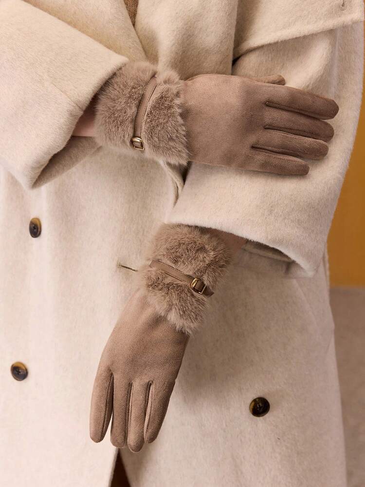 WOMEN'S FASHIONABLE VERSATILE WARM FINGERLESS GLOVES, AUTUMN/WINTER