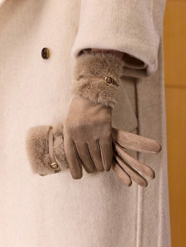 WOMEN'S FASHIONABLE VERSATILE WARM FINGERLESS GLOVES, AUTUMN/WINTER