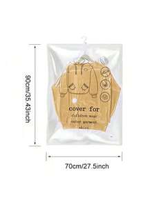Hanging Vacuum Storage Bags, Large Hanging Space Saver Bags, Hanging Storage Bags For Clothes, Vacuum Sealed For Suits, Dress, Jackets, Closet Organizer For Moving Supplies - Clear - View 2