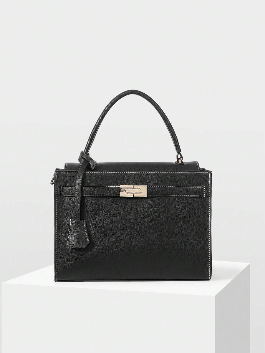 MOTF PREMIUM WOMEN CASUAL COMMUTING FASHION LARGE CAPACITY TOTE BAG, VALENTINES, BAG FOR WOMEN ELEGANT, LUXURY - Black and White - View 2