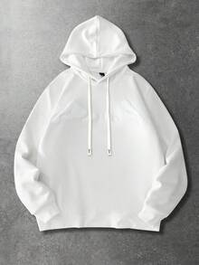 ROMWE MEN Men's 3D Bone Pattern Hooded Casual Long Sleeve Sweatshirt - White - View 2