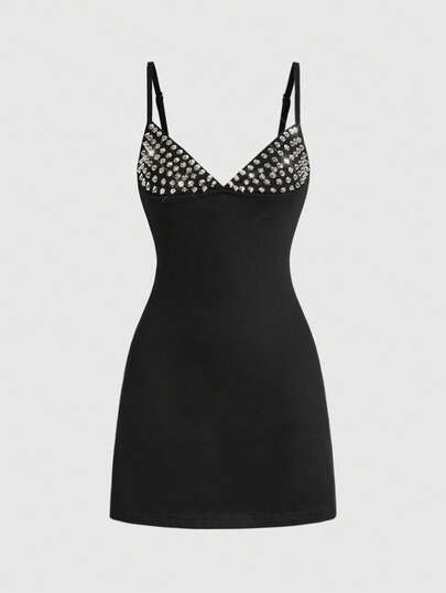 Grunge Punk Sexy Halloween Dark Punk Rivet Patchwork Women Mini Dress