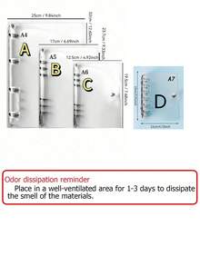 1 件透明活页封面，简易多用途活页笔记本活页夹，适用于办公室、学生、返校、学校用品 - 無色 - 查看 2