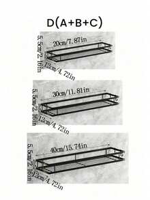 1pc Bathroom Shelf, Punch-Free Or Punch Wall Hanging Corner Shelf,Kitchen Toilet Storage Shelf, Home Organization And Storage Supplies, Kitchen Accessories, Bathroom Accessories