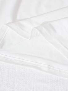 SHEIN 三件套休闲舒适针织吊带背心、吊带和阔腿裤套装，适合户外运动、休闲和日常穿着，斜肩设计，适合青少年。 - 黑與白 - 查看 7