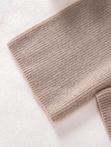 Tween GirlsTextured Knit Sweater & Leggings 2-Piece Set, Casual Outfit For Autumn/Winter