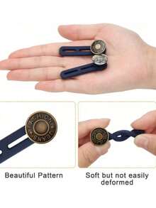 SHEIN 10 buc nasturi retractabili pentru bărbați sau femei, fără pantaloni de cusut pentru talie de extensie pentru blugi, guler, manșete (10 stiluri)