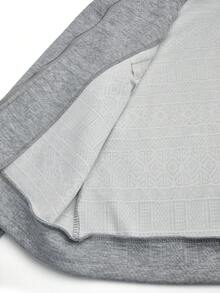 GlowEve Textured Fabric Zip-Up Casual Motorcycle Jacket With Lapel Collar - Grey - View 5