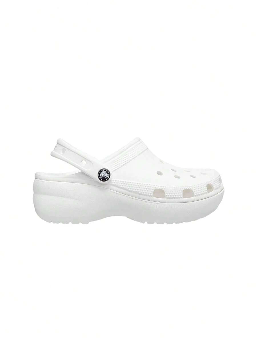 Crocs Classic Platform Women's Clog Slides White 206750100 - White - View 1