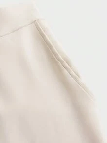 EASEVO 男士大码休闲单排扣西装套装，包括西装外套和裤子，适合秋季和婚礼穿着。 - 米色 - 查看 13