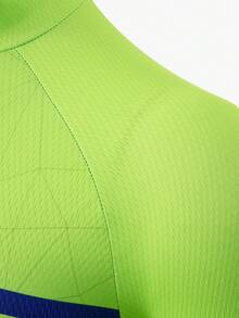 Gym Rark Maillot de ciclismo de manga larga con rayas fluorescentes verdes para hombre - Verde - Ver 3