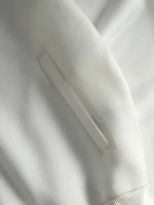 PAVTROS Men's Casual Letter Pattern Contrast Color Collar Zip-Up Jacket And Pants Set, Autumn Mens Two Piece Set Men White Pants Set Men 2 Piece Set Patched Men 2 Piece Set Mens 2 Piece Outfits White