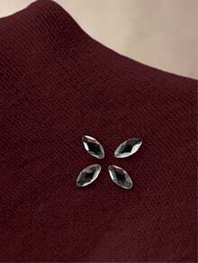 Florisole Áo len dệt kim họa tiết kim cương rộng rãi phong cách Bohemian màu trơn thanh lịch dành cho nữ, mùa thu/đông - Màu Đỏ Sâu - Xem 7