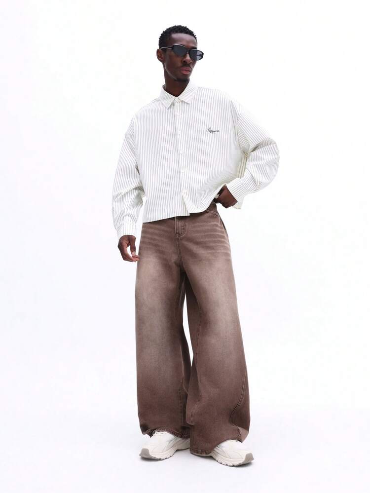 Vertical Pinstripe Button Down Shirt