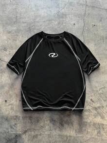 AXEPEAK 男士休闲撞色拼接短袖T恤，夏季 - 彩色 - 查看 8