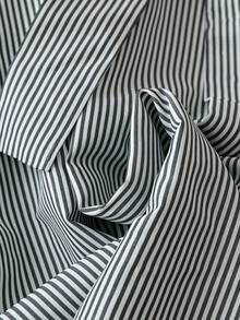 SHEIN PETITE CURVE 大码拼接条纹短袖优雅度假连衣裙 - 彩色 - 查看 4