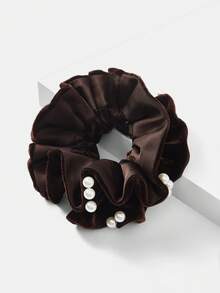 MOTF PREMIUM CHAMPAGNE FAUX SILK SCRUNCHIE - Brown - View 2