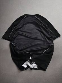 STYNVO 男士街头时尚休闲 #93 图案圆领短袖T恤 数字T恤 街头服饰T恤 男士街头服饰T恤 男士说唱歌手T恤 - 黑色 - 查看 2