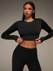 SHEIN BAE Top deportivo de tanque con suavidad y transpirabilidad para entrenamientos - Negro - Ver 3