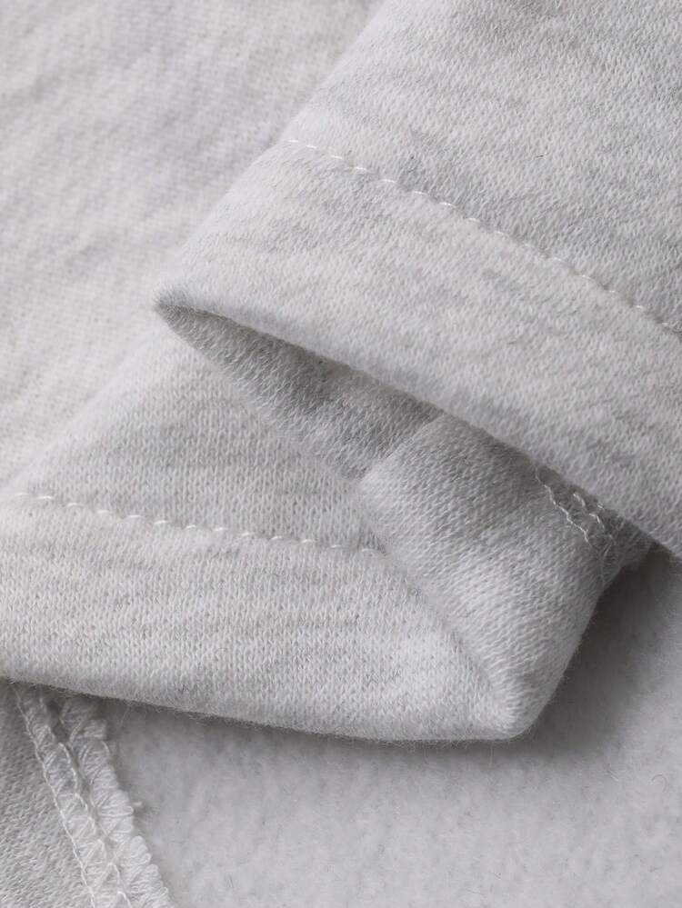 Men's Loose Fit Thermal-Lined Sweatpants With Side Pleats, Light Grey, Autumn/Winter
