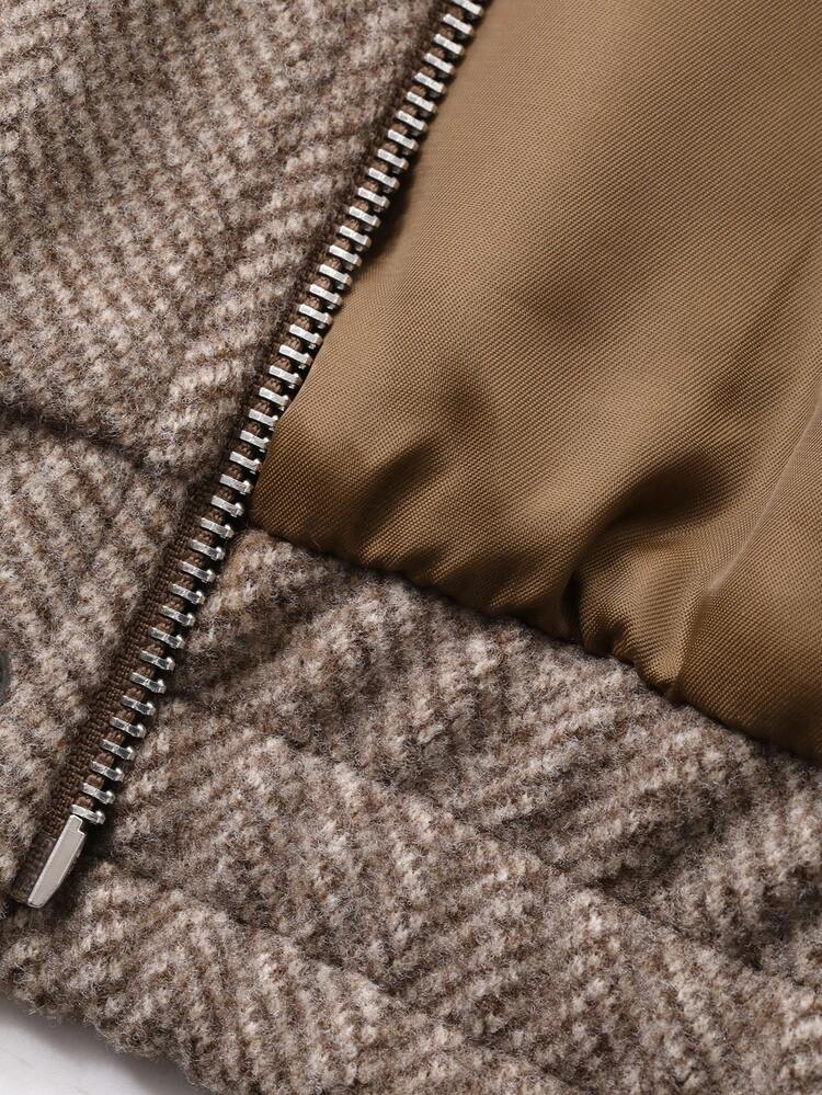 Men's Thick Twill Fabric Patchwork Collar Design Jacket And Coat, Autumn/Winter