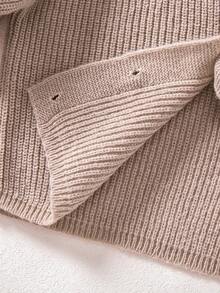 Tween GirlsTextured Knit Sweater & Leggings 2-Piece Set, Casual Outfit For Autumn/Winter