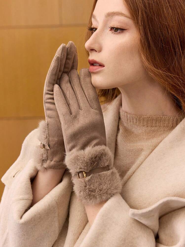 WOMEN'S FASHIONABLE VERSATILE WARM FINGERLESS GLOVES, AUTUMN/WINTER