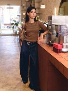 Nöista Cold-Shoulder Ribbed Knit Top With A Slim Fit. Soft, Stretchy, And Flattering-Perfect For Elegant Summer/Spring Break, Holiday Parties, Or Birthday For Elegant Gatherings. - Coffee Brown - View 7