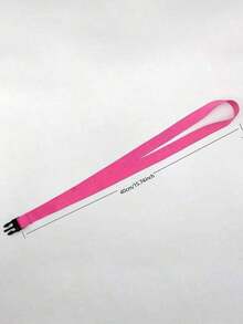 Solid Color Polyester Lanyard, Multi-Color Student ID/Work Badge Detachable Clips Strap Back To School - one-size - View 12