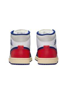 Nike Teniși pentru bărbați Air Jordan 1 Mid Alb / Roșu universitar / Gri neutru / Albastru regal intens DQ8426 - White/University Red/Neutral Grey/Deep Royal Blue - Vizualizare 4