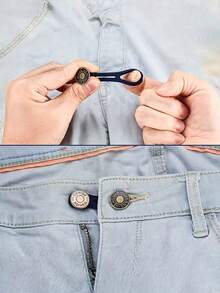 SHEIN 10 buc nasturi retractabili pentru bărbați sau femei, fără pantaloni de cusut pentru talie de extensie pentru blugi, guler, manșete (10 stiluri)
