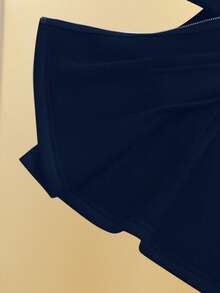 GlowEve Women's Fur Collar Zip-Up Waist Drawstring Casual Sweatshirt - Blue - View 3