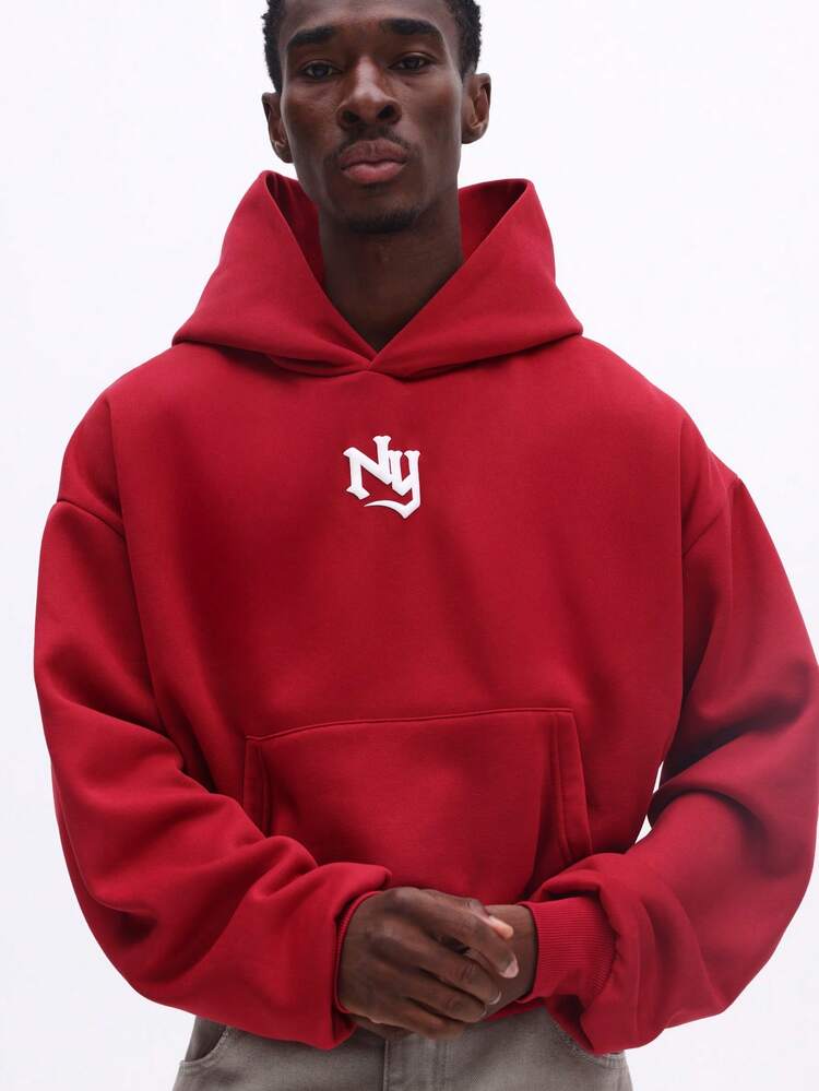 NY-Logo-Hoodie mit Mitteltasche