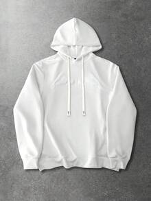 ROMWE MEN Men's 3D Bone Pattern Hooded Casual Long Sleeve Sweatshirt - White - View 4