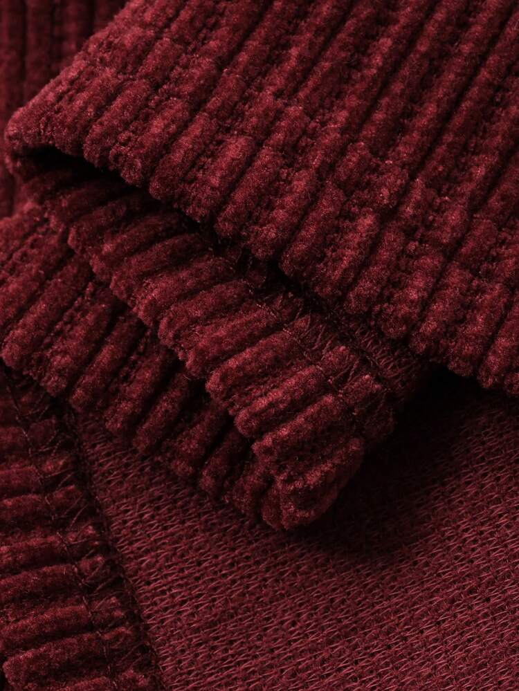 Women's Casual Solid Color Top And Pants 2 Pieces Set, Autumn/Winter