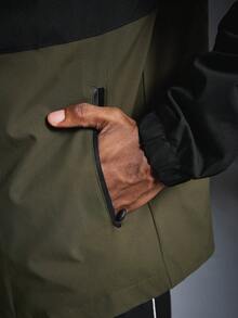 Driftmere Jaket Windbreaker Pria Tahan Air Kasual dengan Tali Serut dan Tudung, Dilengkapi Banyak Kantong dan Resleting, Serbaguna untuk Pemakaian Sehari-hari, Cocok untuk Musim Gugur, Semi, hingga Musim Panas - Hijau Tentara - View 7