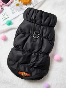 PETSIN 1 pieza Chaqueta para perro de 3 capas, abrigo cálido para perros pequeños y medianos, disponible en 8 colores, para otoño/invierno - Negro - Ver 2
