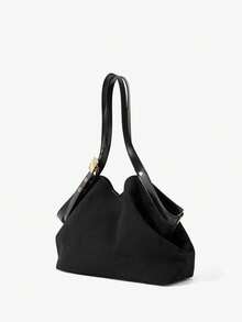 SHECARRY FASHIONABLE VERSATILE CASUAL LARGE CAPACITY WOMEN HANDBAG - Black - View 2